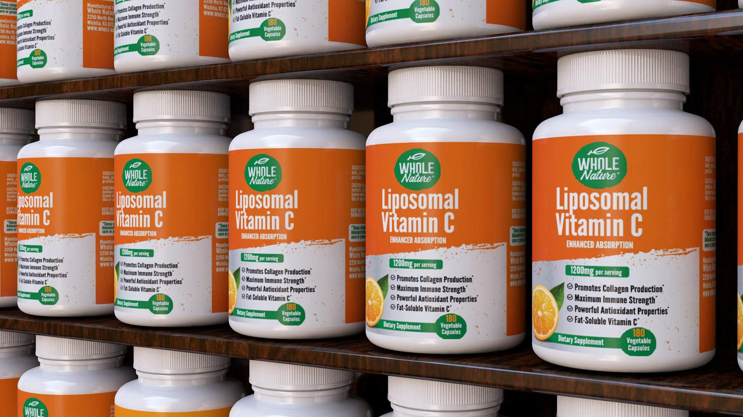 Vista superior frasco Whole Nature vitamina c liposomal