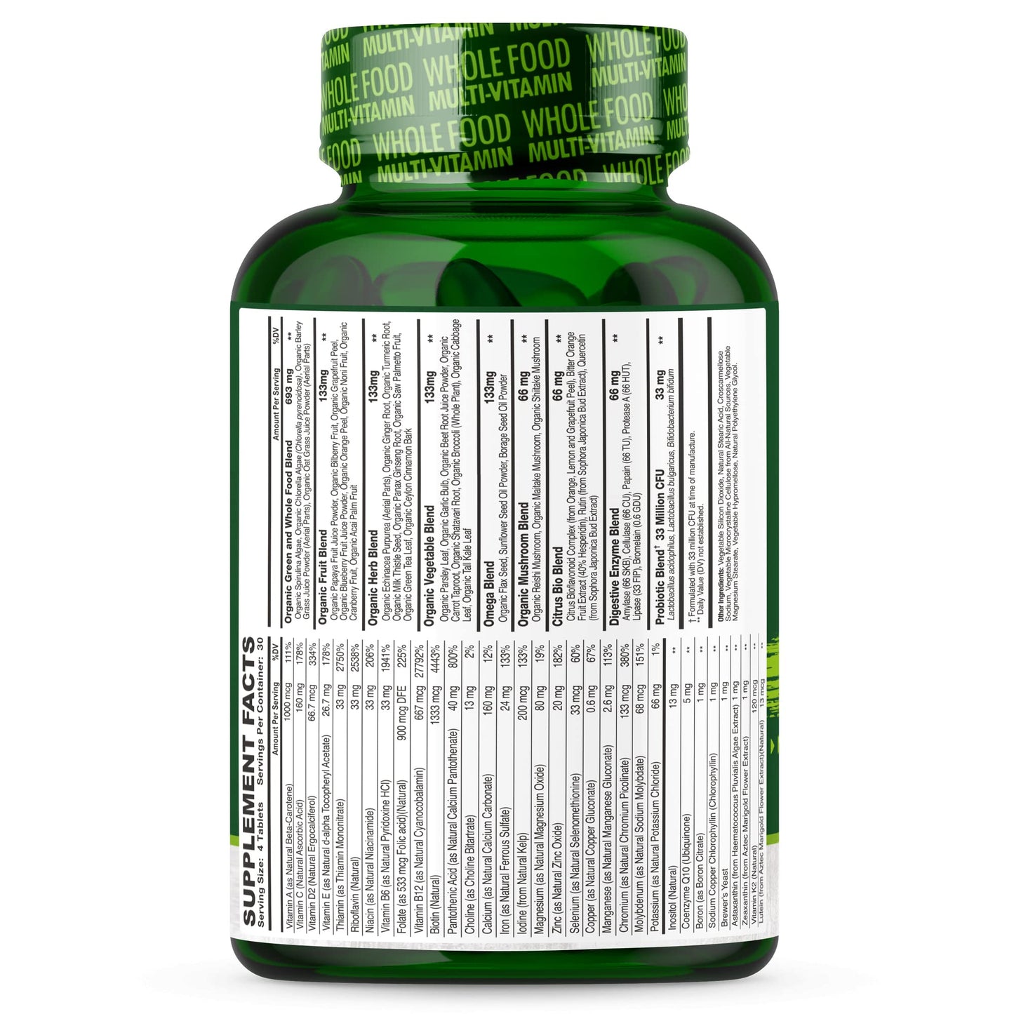 Vista trasera del envase Wholesome Wellness para hombres