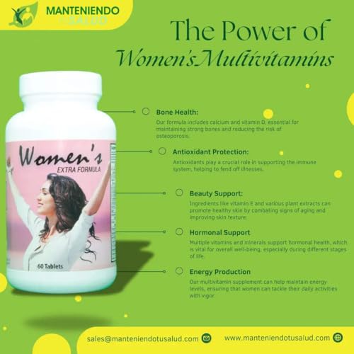 Vista trasera etiqueta multivitaminas New Life Women's mujer