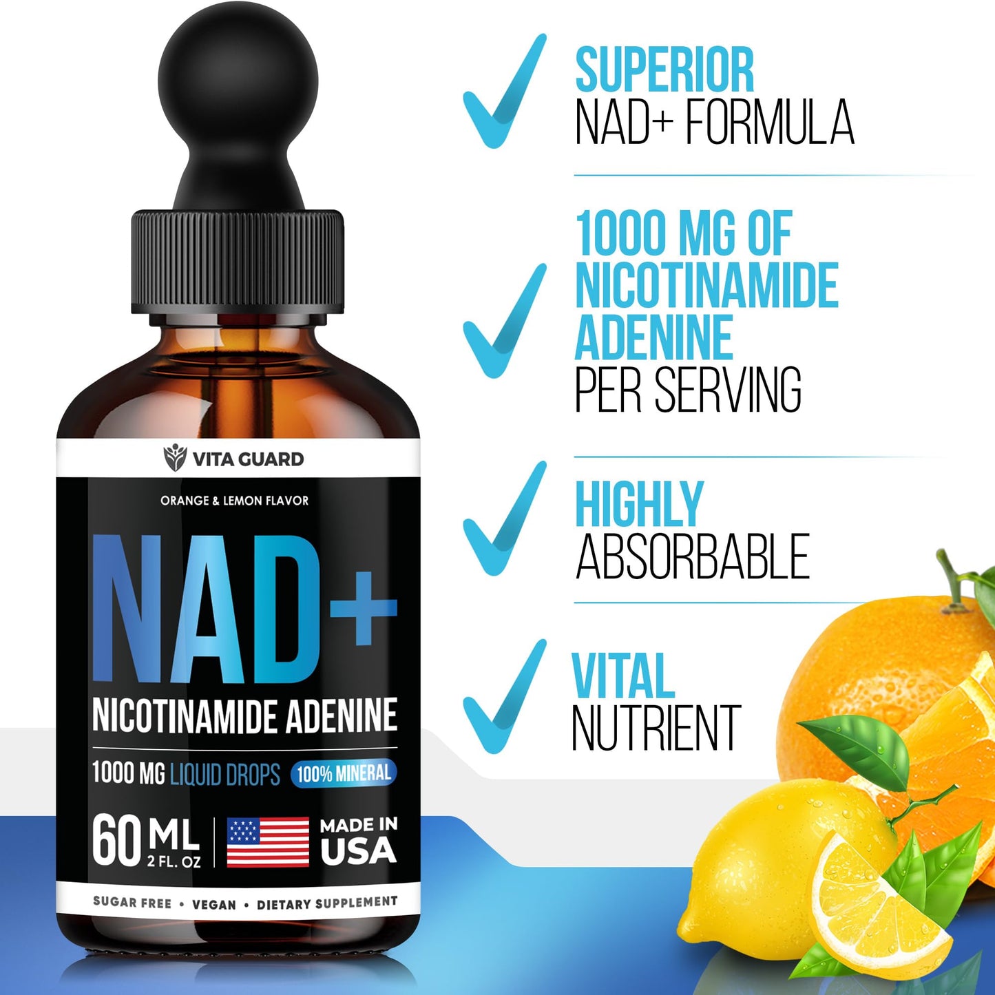 Vita Guard NAD+ suplemento natural para vitalidad diaria