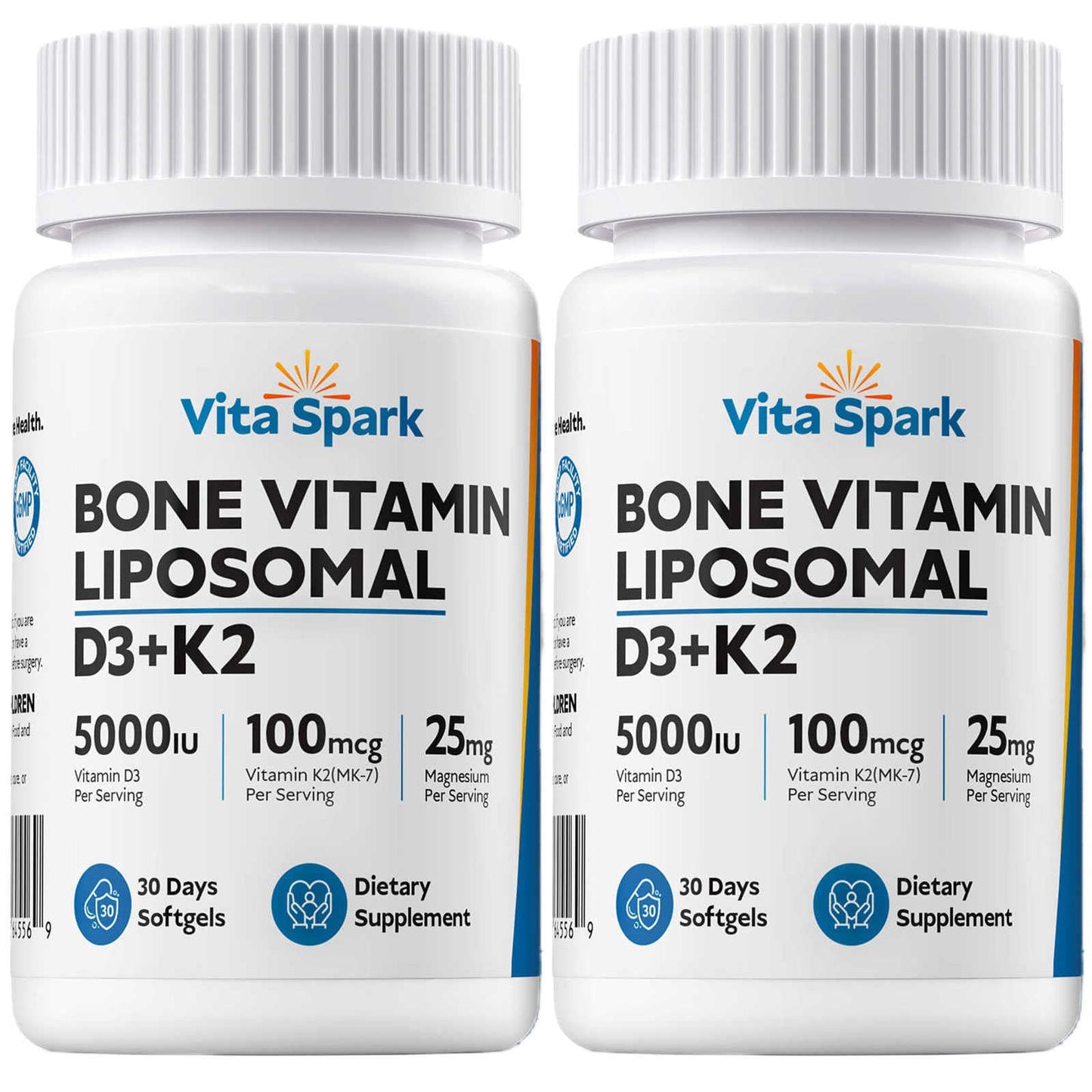 Vita Spark cápsulas liposomales vitamina D3 K2 y magnesio