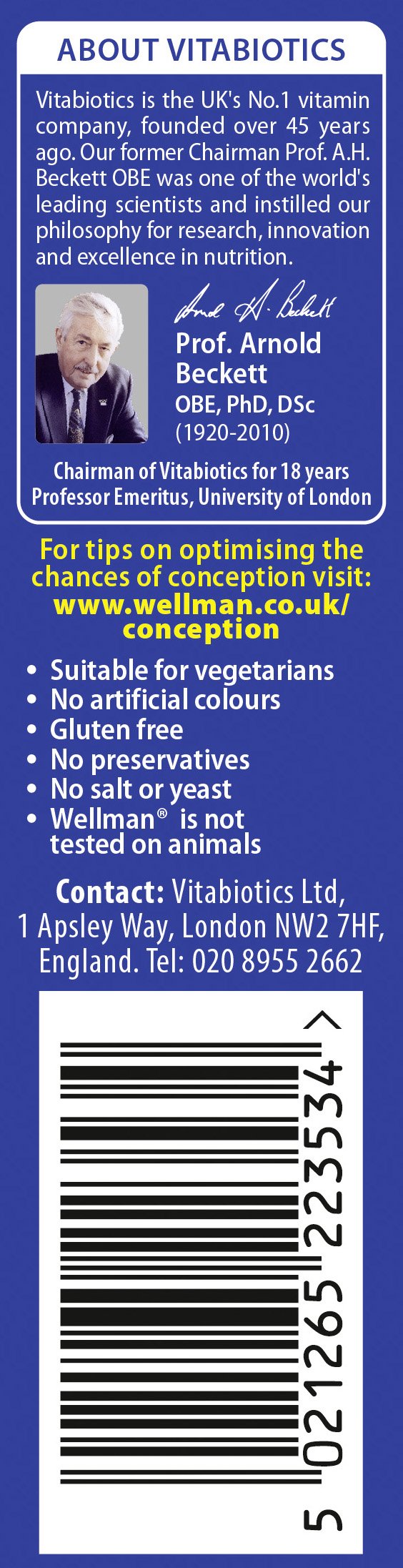 Vitabiotics Wellman caja cápsulas reproductiva masculina 30