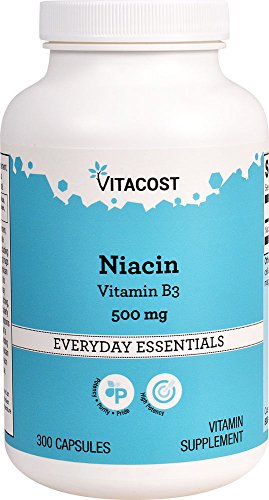 Vitacost Niacina 500 mg botella frente