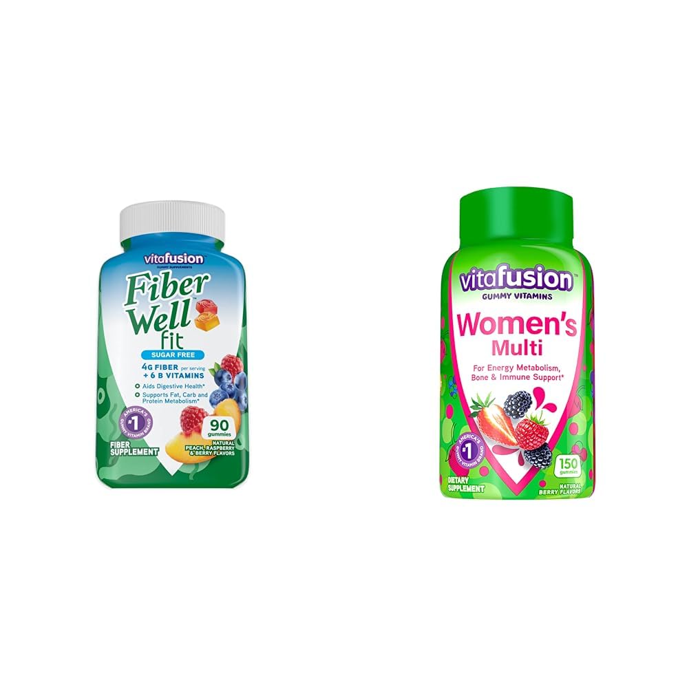 Vitafusion gomas de fibra y multivitaminas para mujeres.