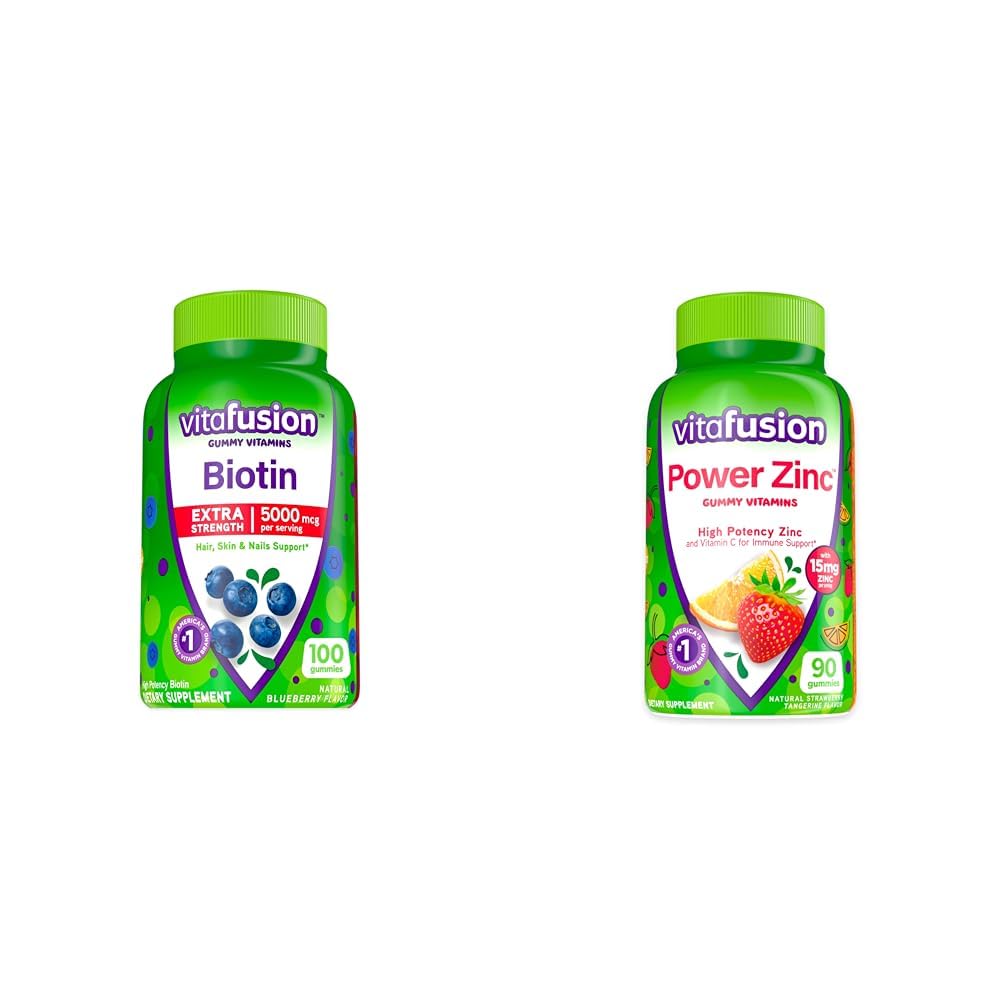 Vitafusion gomitas biotina sabor arándano para cabello y piel