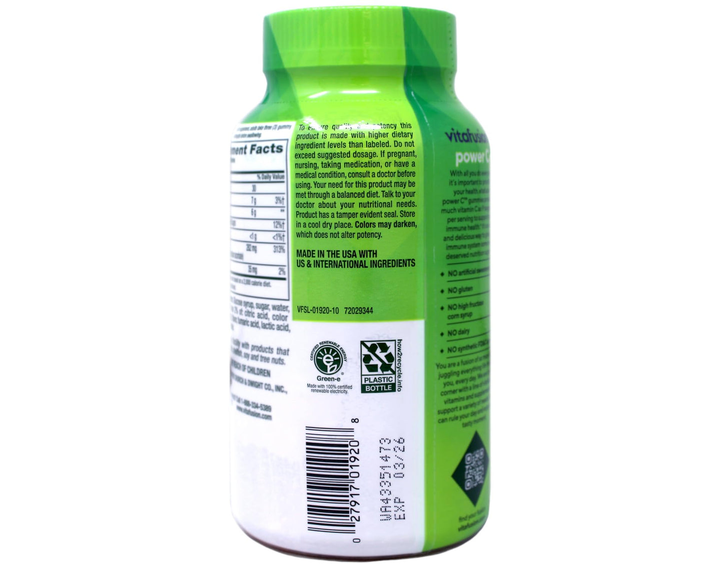 Detalle gomitas Vitafusion vitamina C para adultos paquete doble