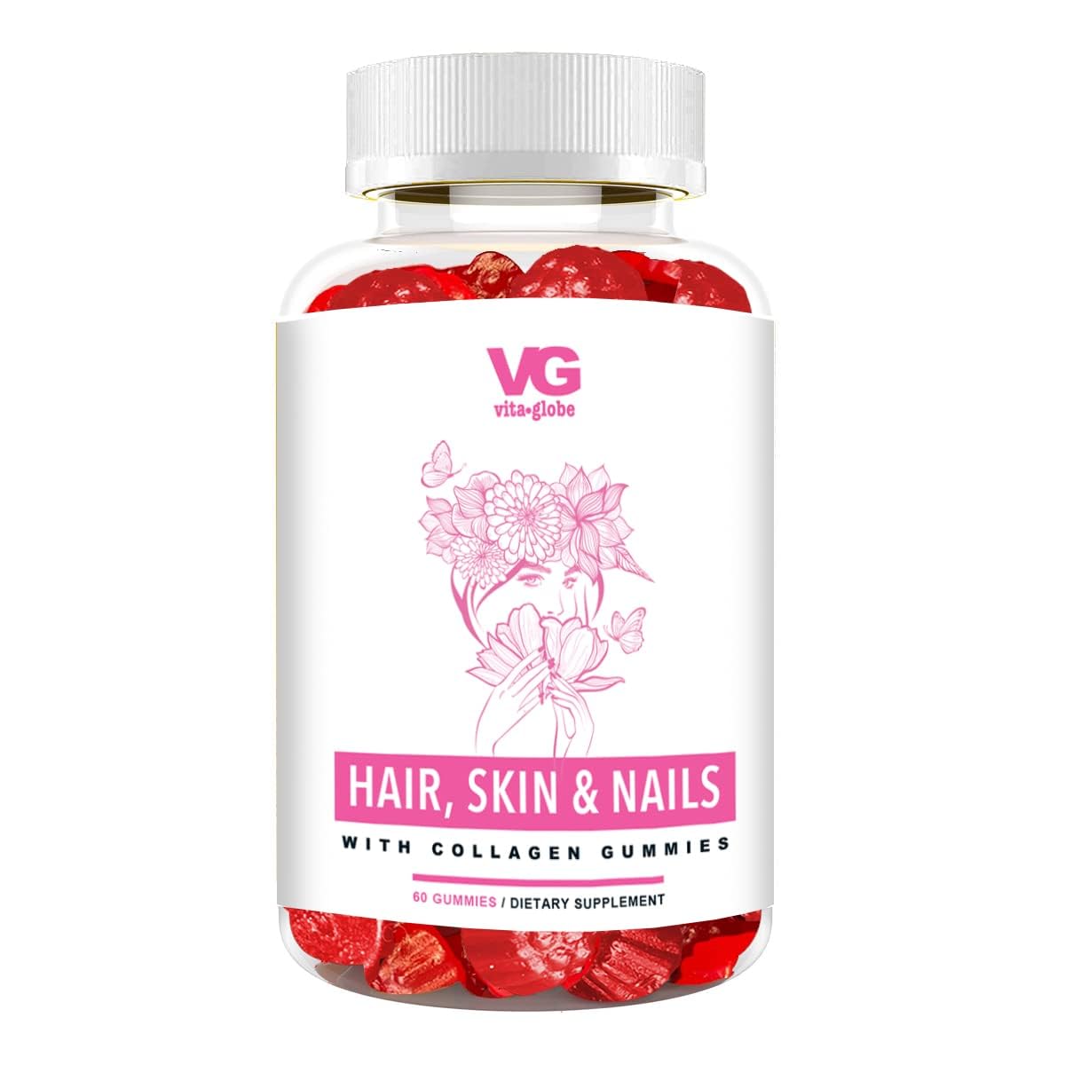 Gominolas VitaGlobe para cabello piel y uñas con colágeno