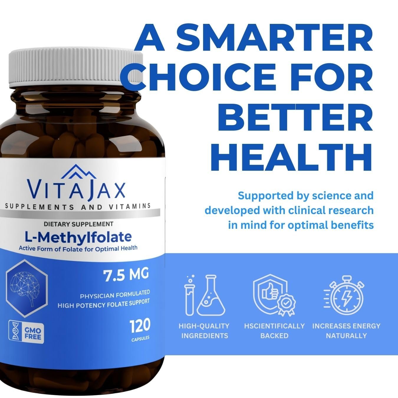 VitaJax L Metilfolato suplemento cardiovascular