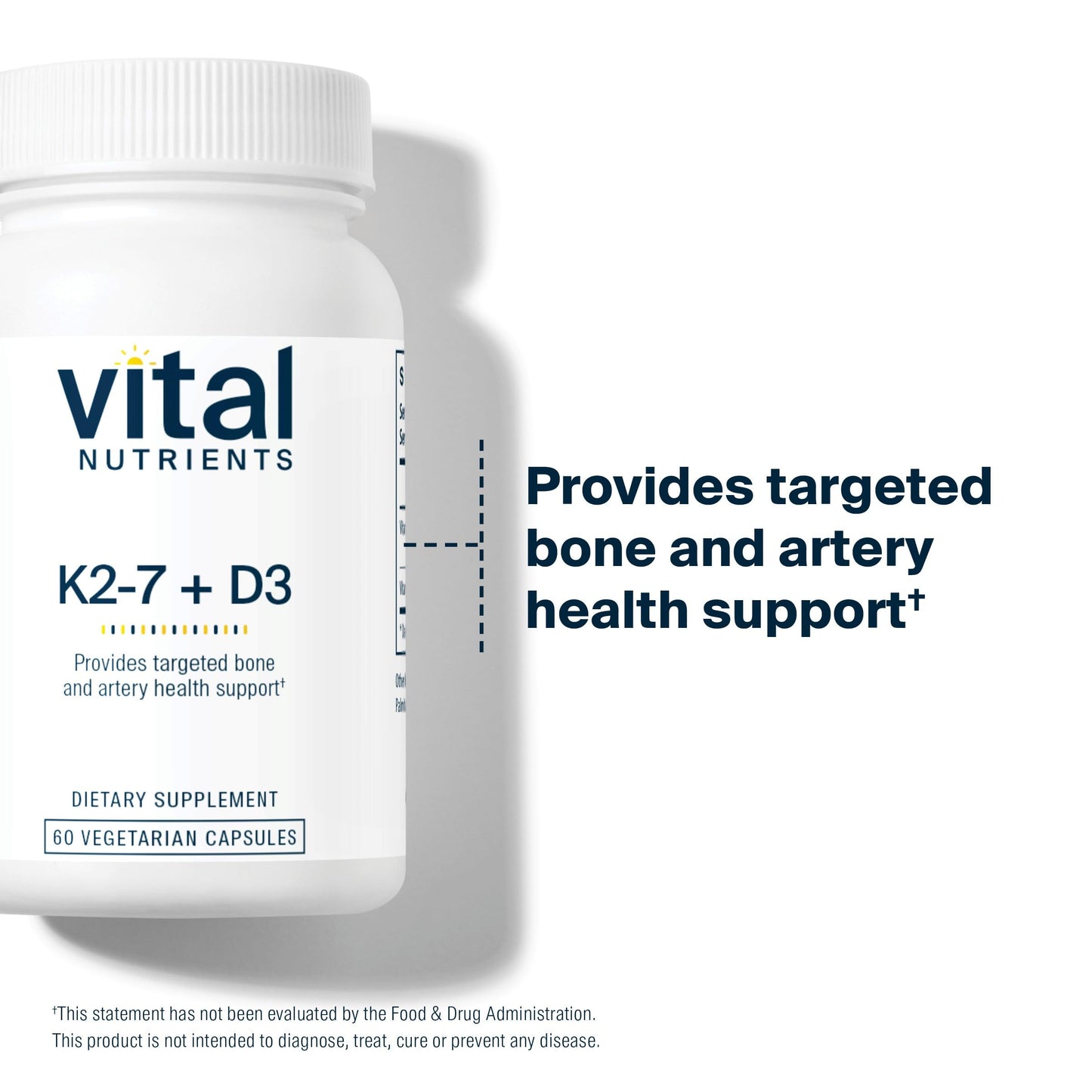 Vital Nutrients cápsulas vitamina d3 k2 etiqueta ingredientes