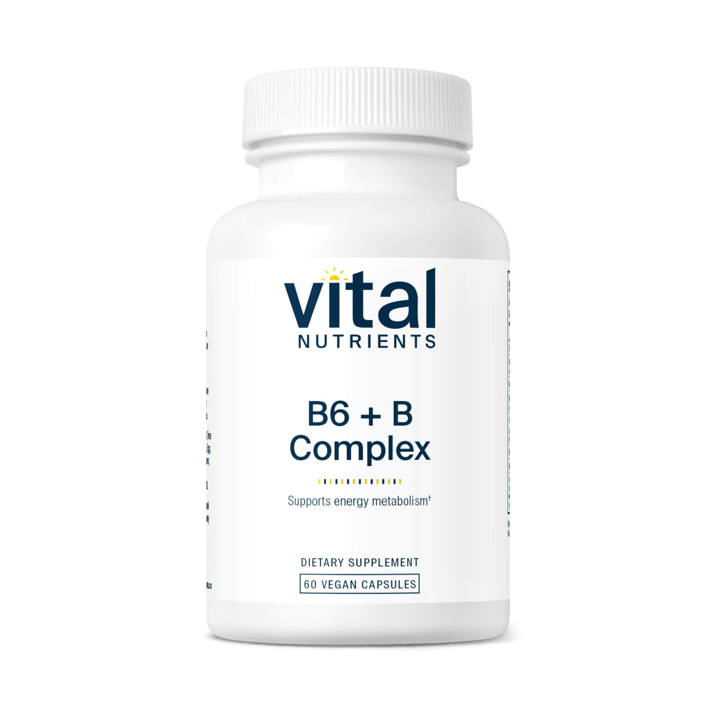 Vital Nutrients Vitamina B6 suplemento complejo B vegano