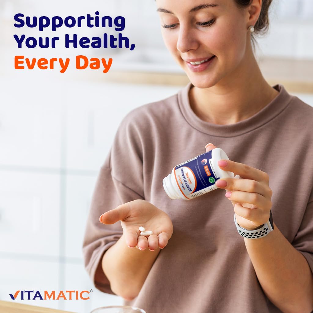 Vitamatic benfotiamina 300 mg cápsulas vegetarianas etiqueta del producto