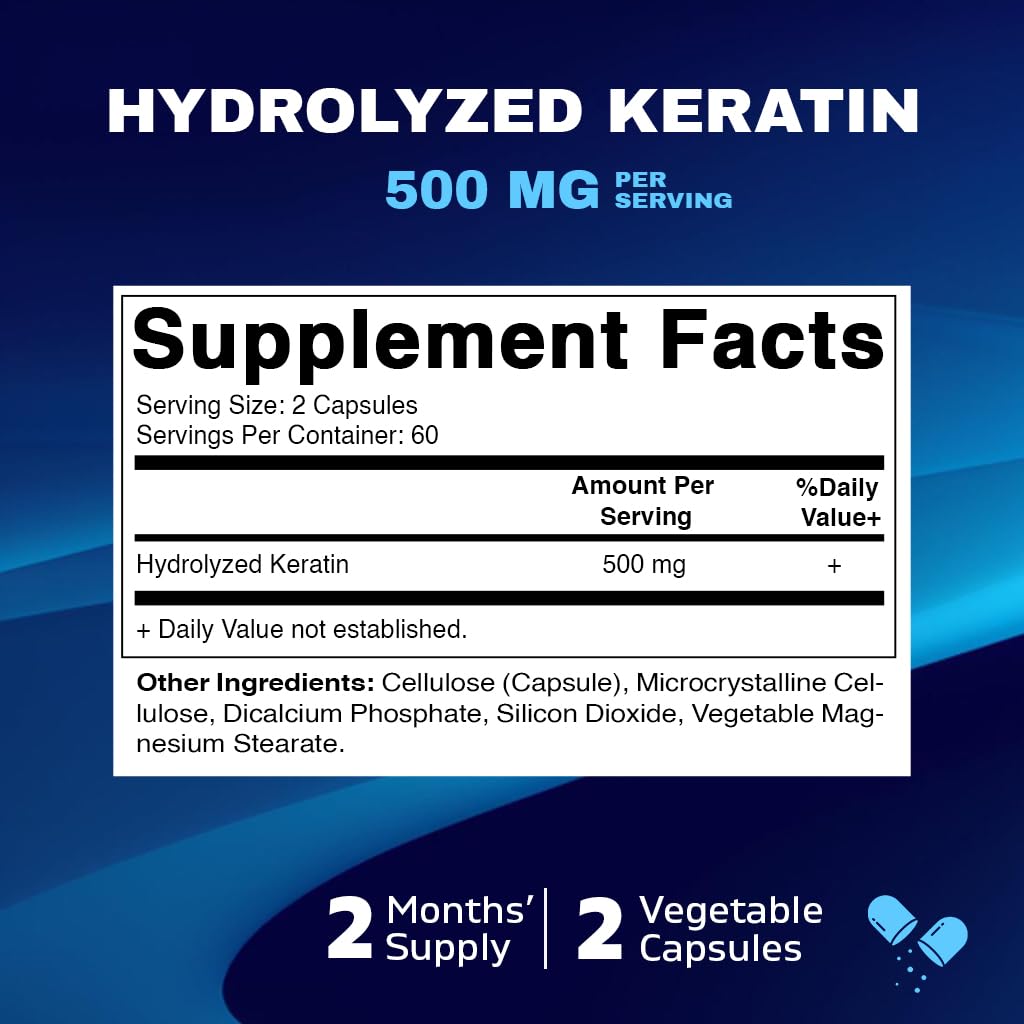 Frasco de suplemento de queratina hidrolizada Vitamatic