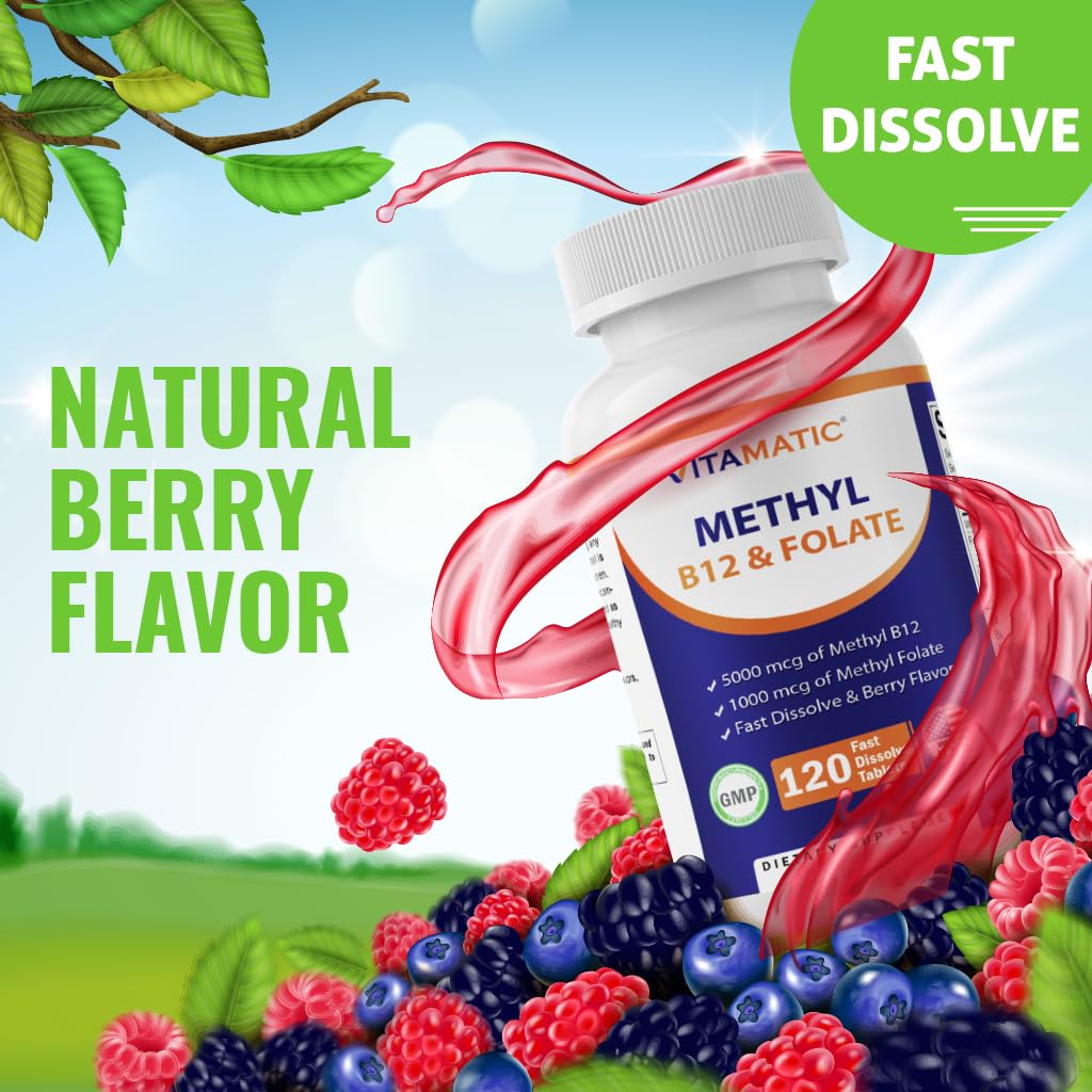 vitamatic metil folato y vitamina b12 disolución rápida