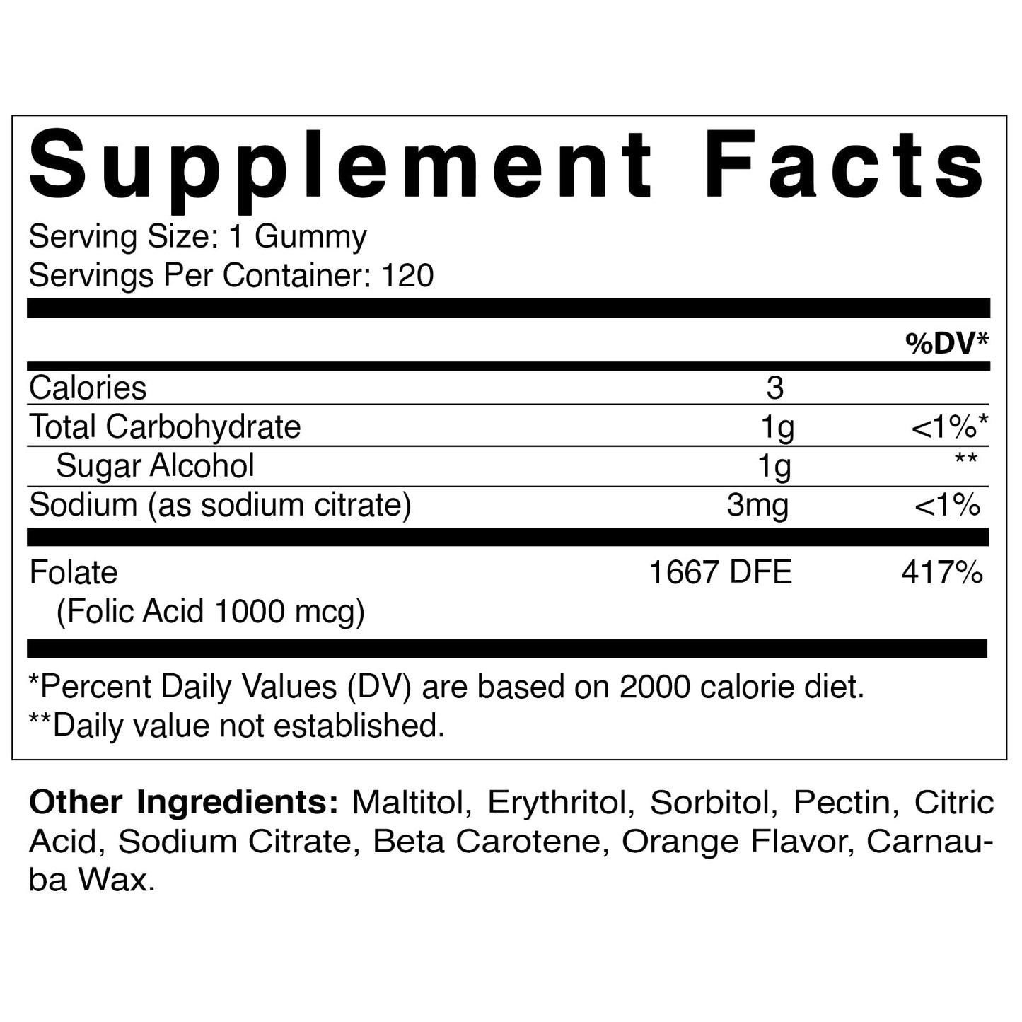 Empaque frontal Vitamatic ácido fólico gomitas veganas