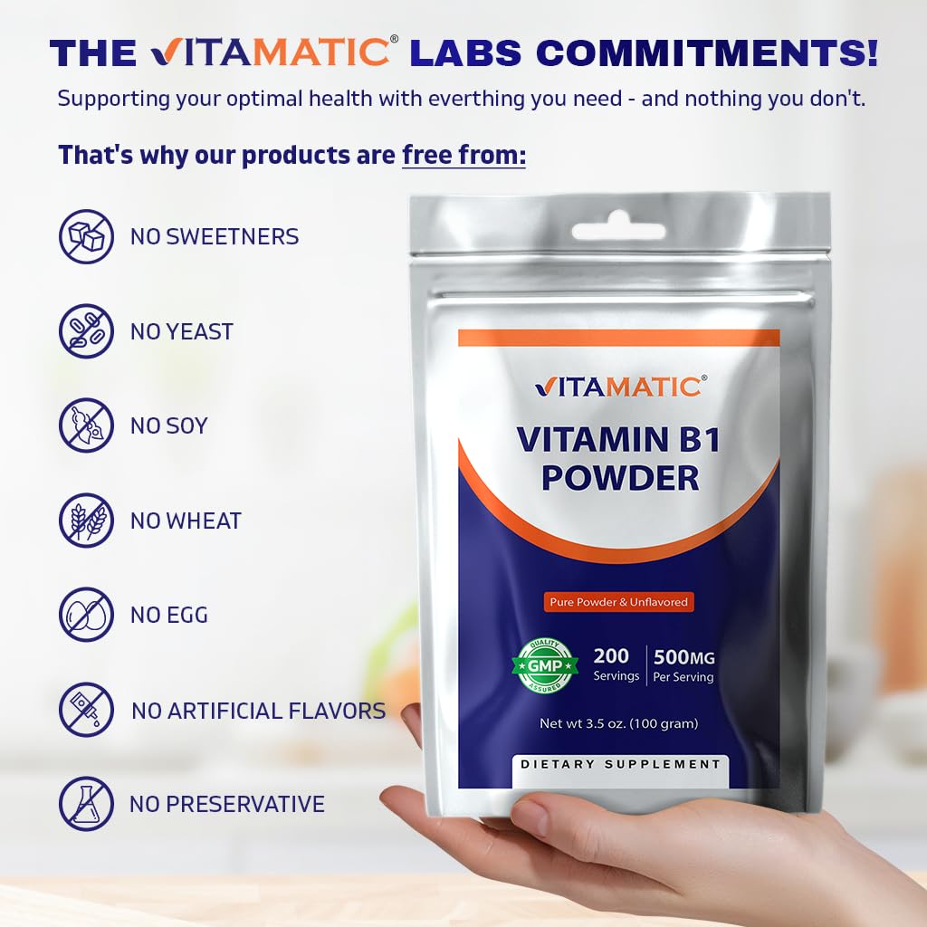 Vitamatic suplemento vitamina b1 sin gluten polvo