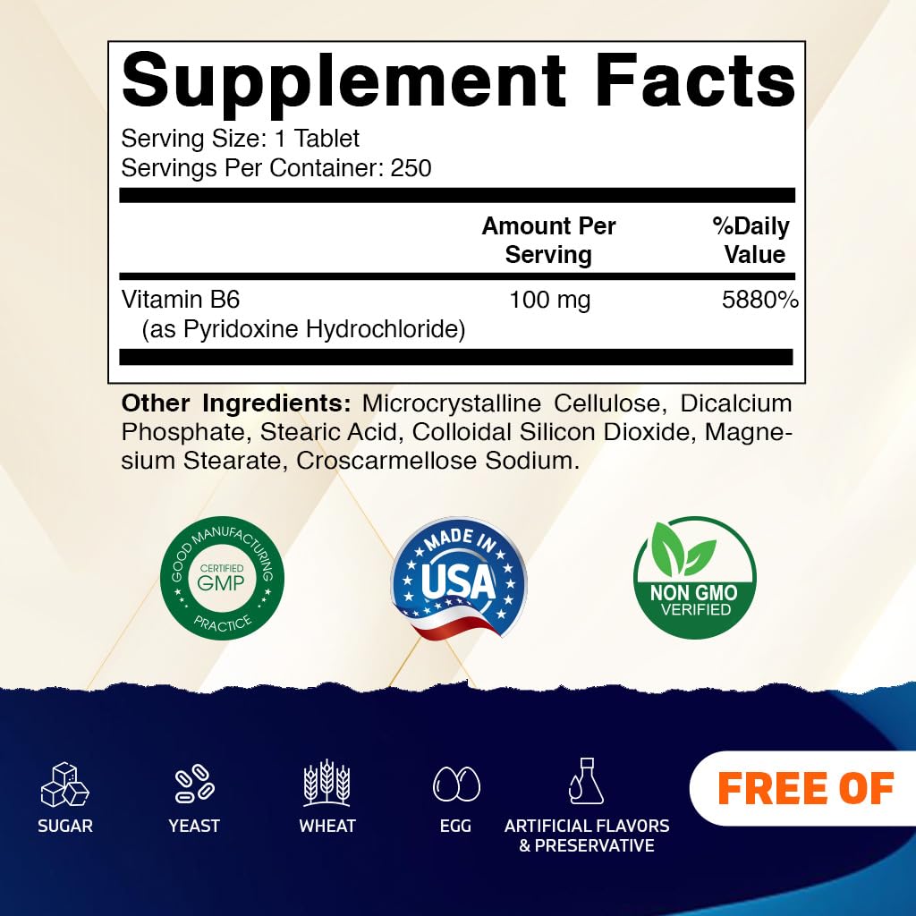 Vitamatic tabletas vitamina B6 apoyo inmune metabolismo