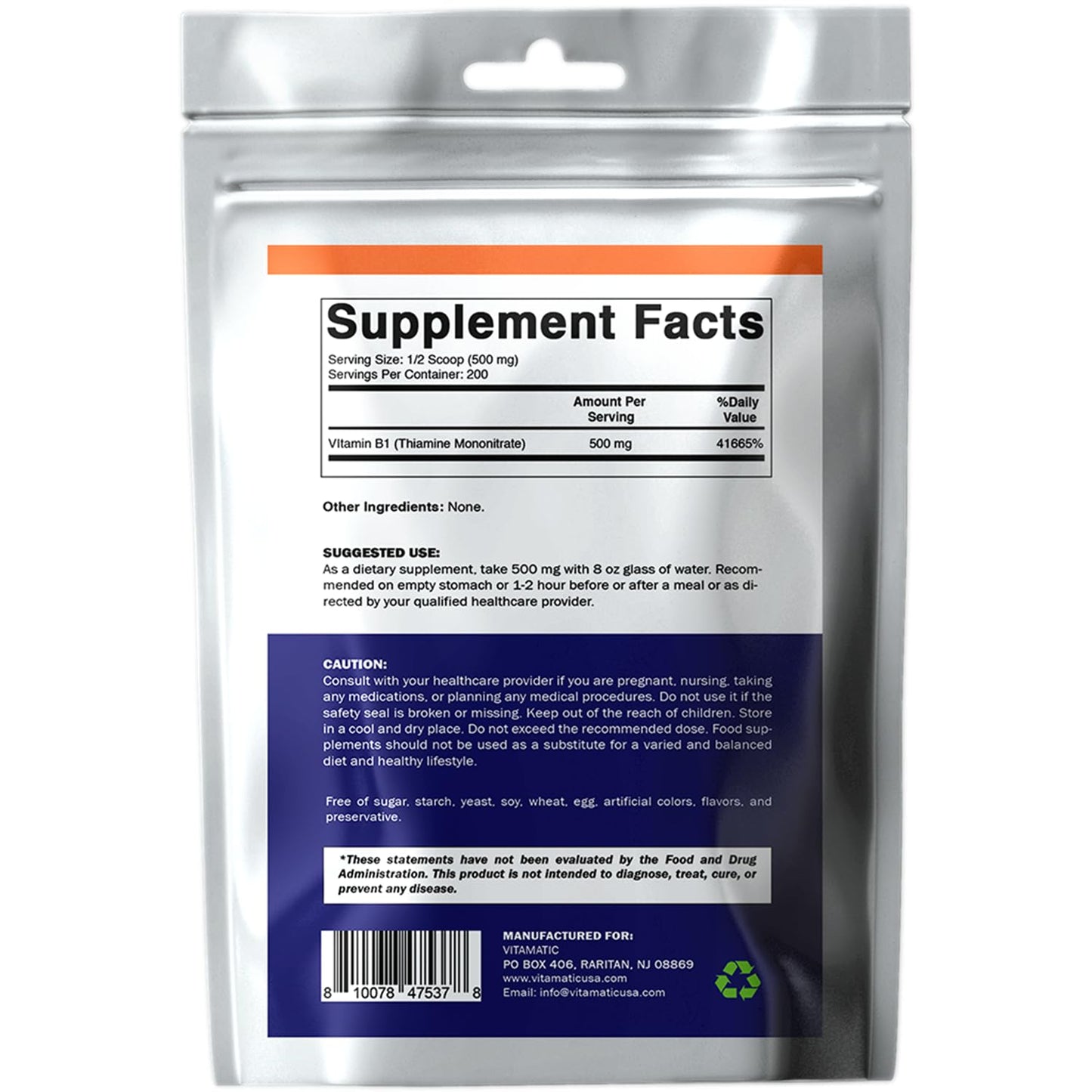 Vitamatic vitamina b1 alta biodisponibilidad polvo