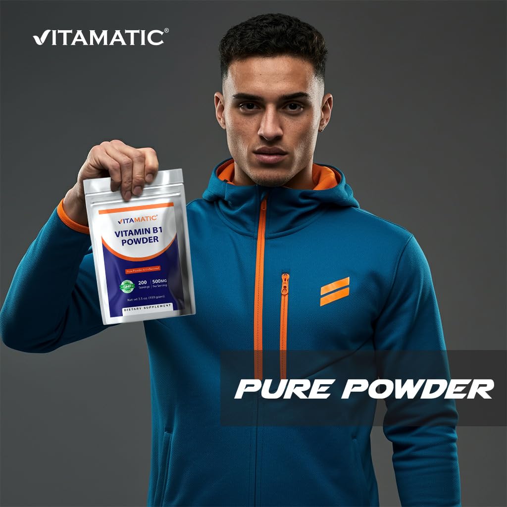 Vitamatic vitamina b1 paquete polvo 100g frontal