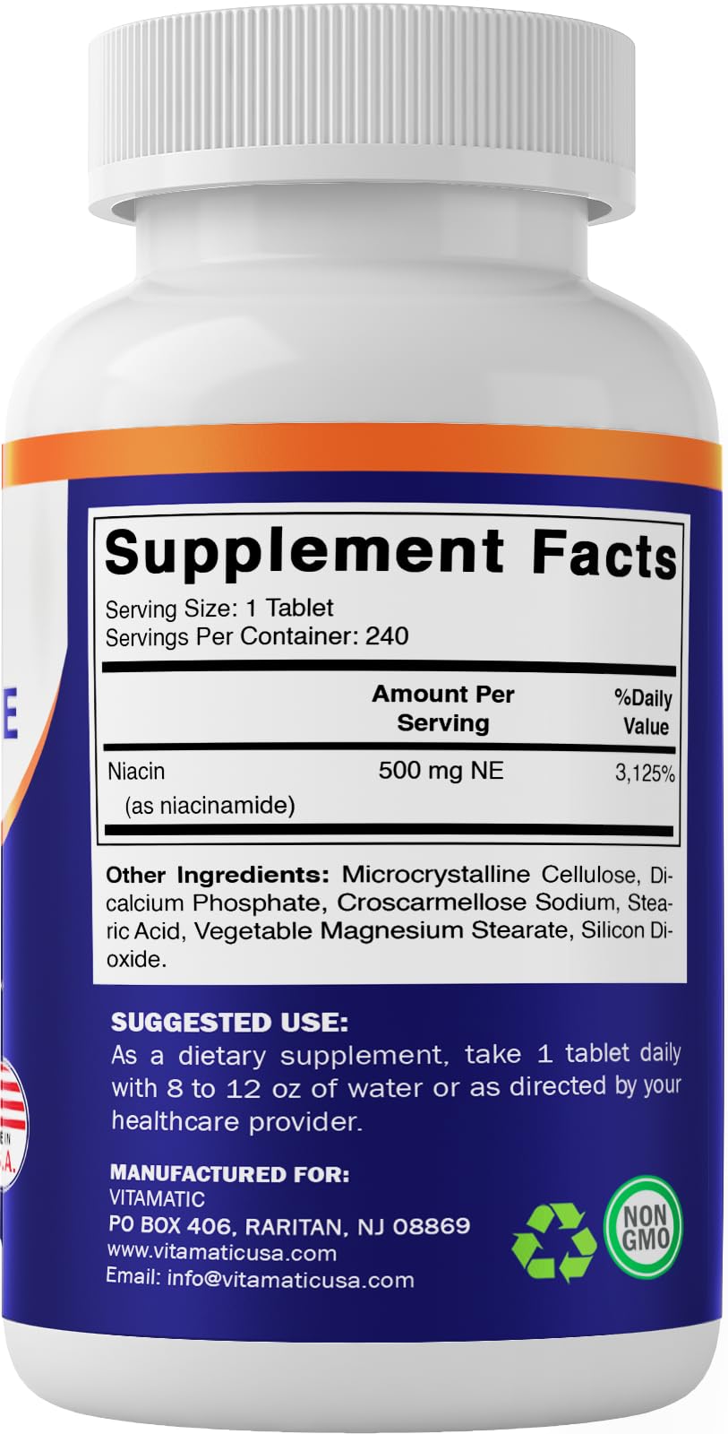 Vitamatic vitaminas niacinamida 500mg