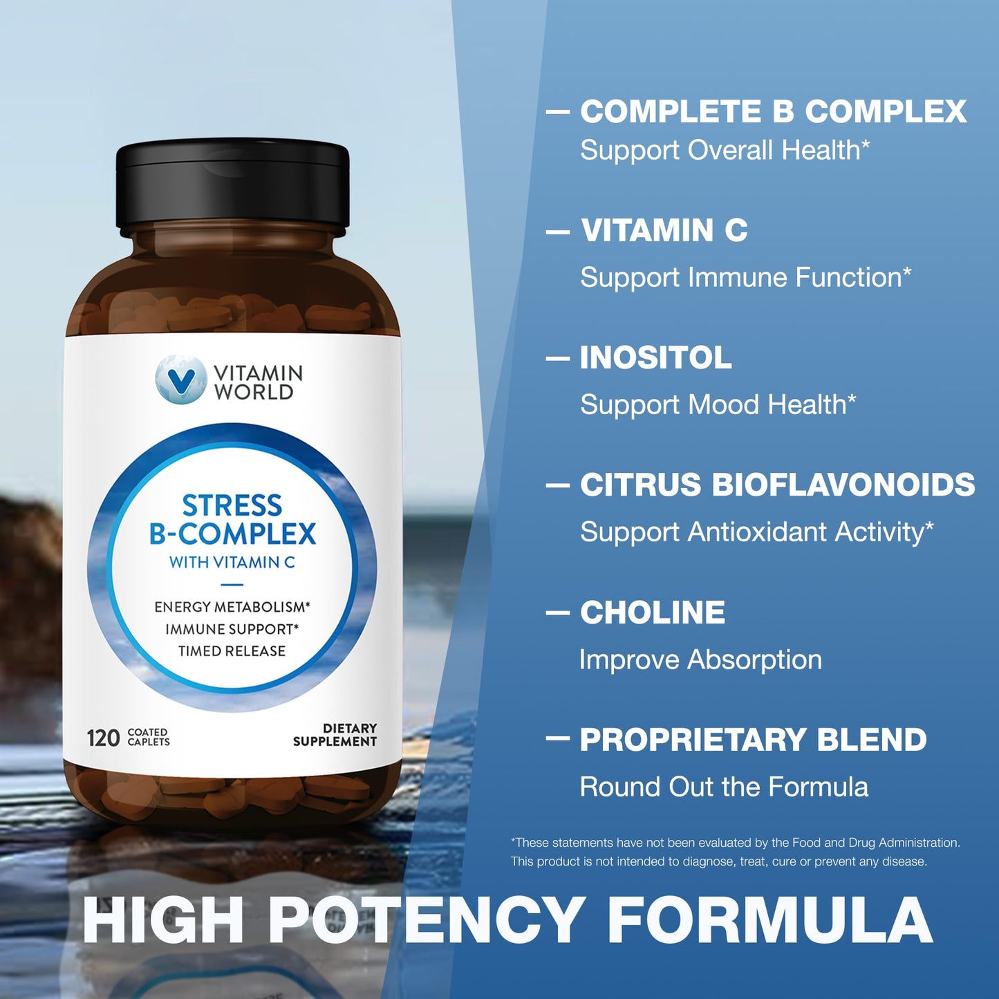 Vitamin World complejo B paquete frontal
