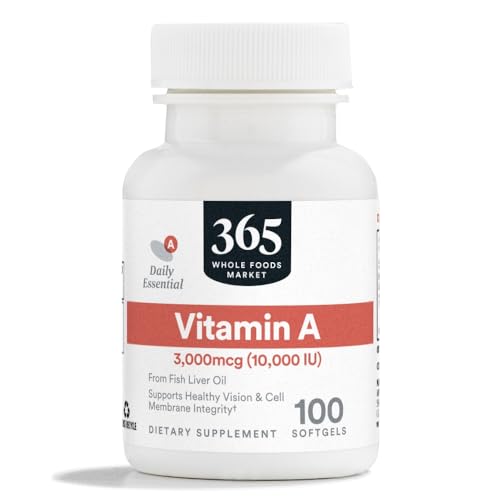 Vitamina A 10,000 UI 365 Whole Foods Market frasco