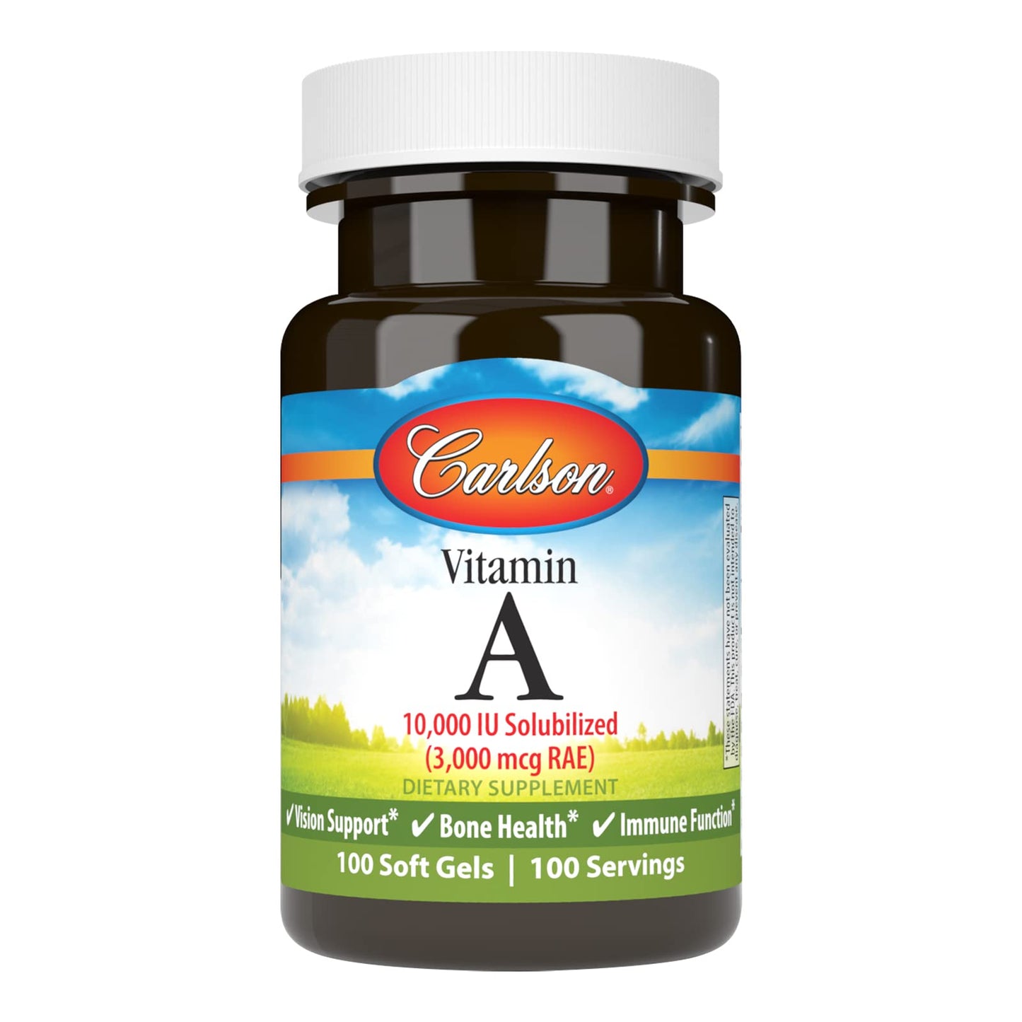 Vitamina A soluble Carlson salud visual 100 cápsulas