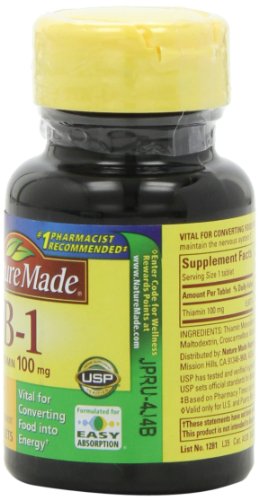 Tabletas de vitamina B1 Nature Made