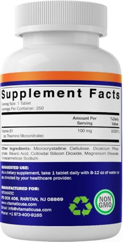 Vitamina B1 Vitamatic 100mg para salud y vitalidad