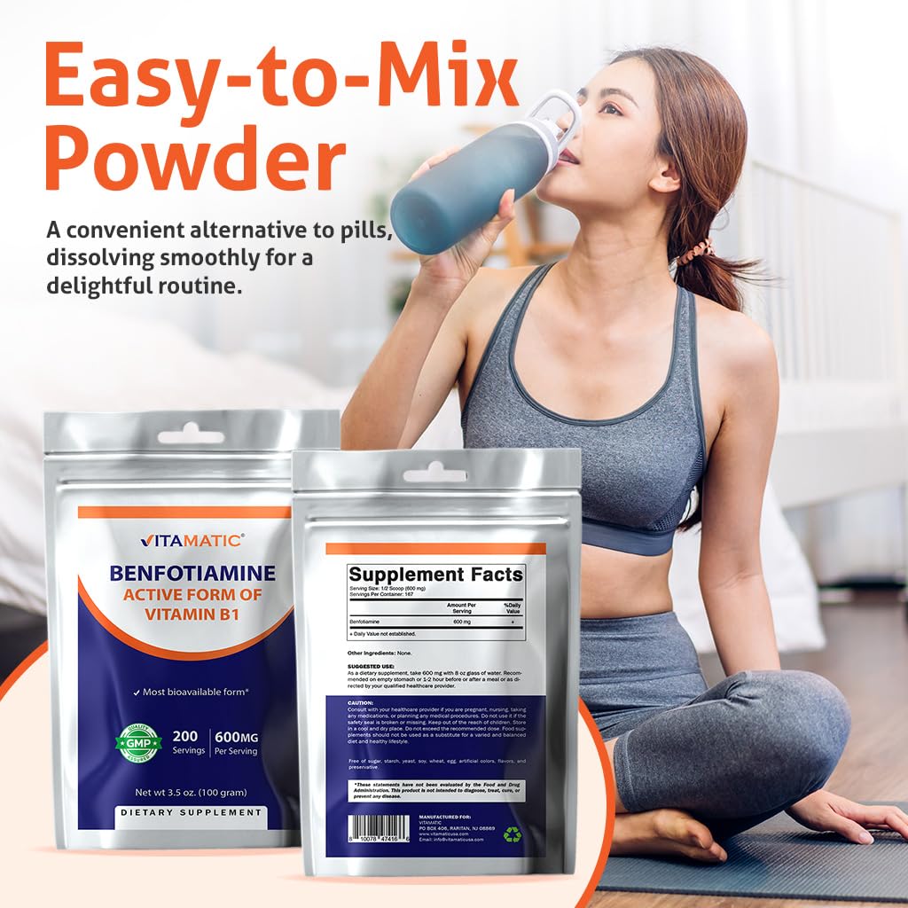 Vitamina B1 Vitamatic benfotiamina polvo 100 gramos