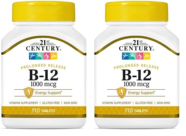 Vitamina B12 21st Century 1000 mcg tabletas liberación prolongada