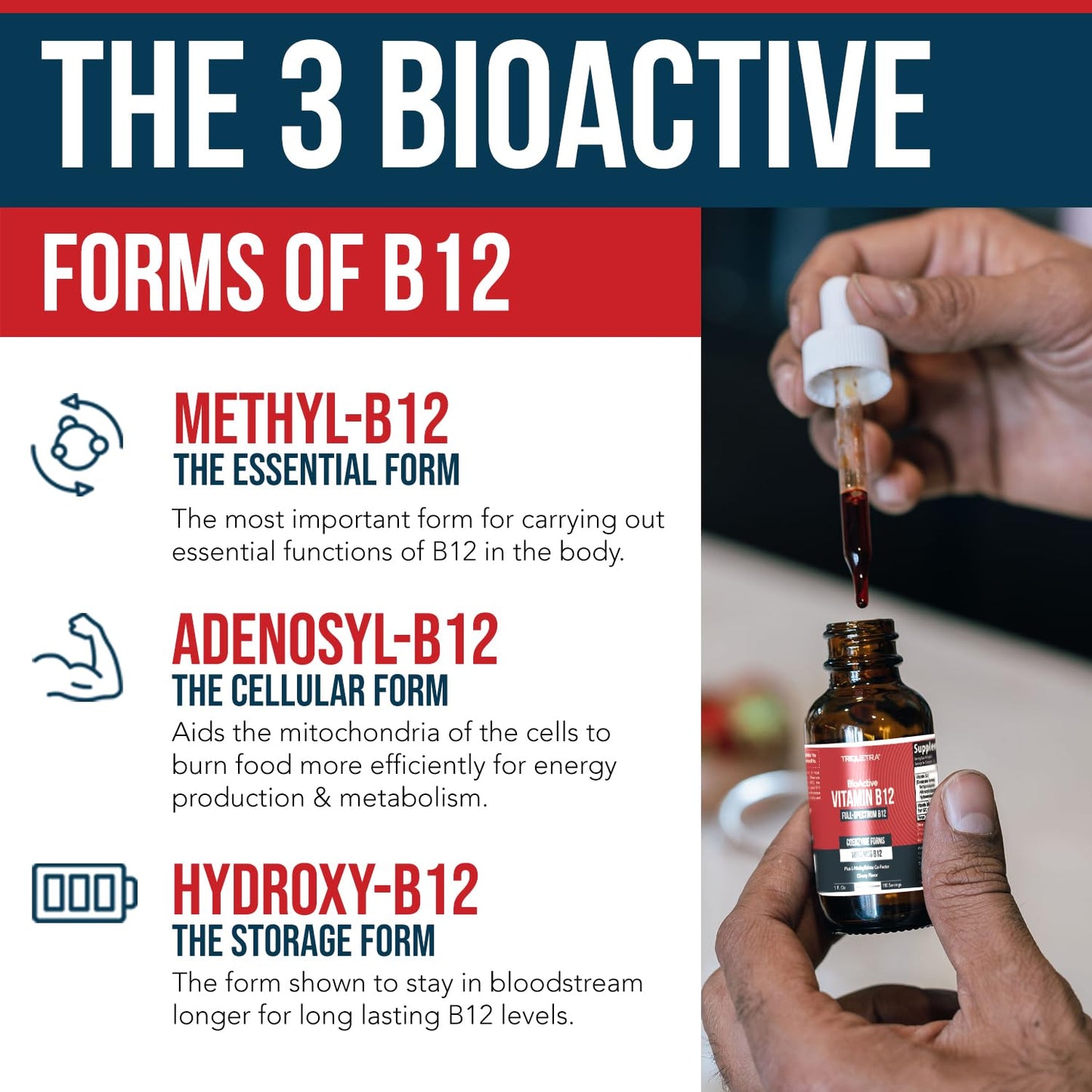 Vitamina B12 3 formas activas BioActive Methylfolate