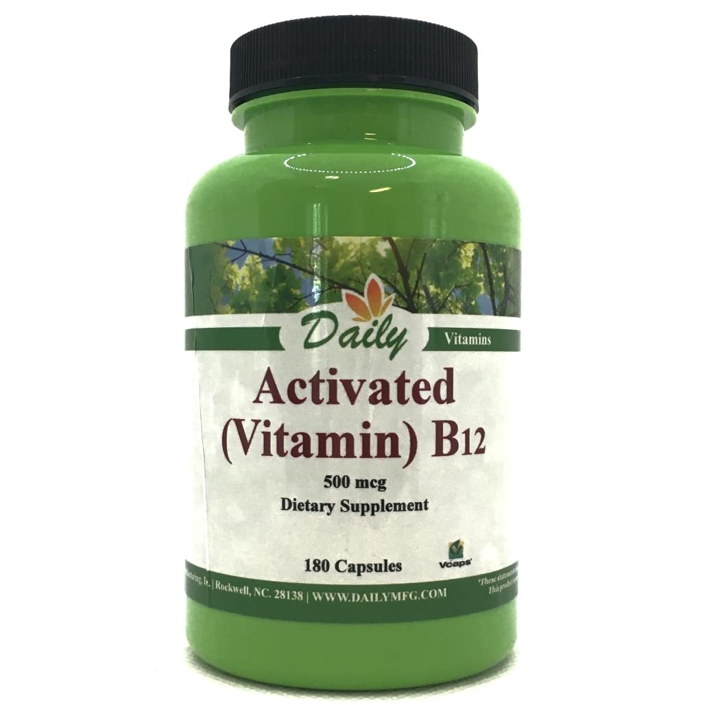 Vitamina B12 activada Daily Manufacturing botella blanca
