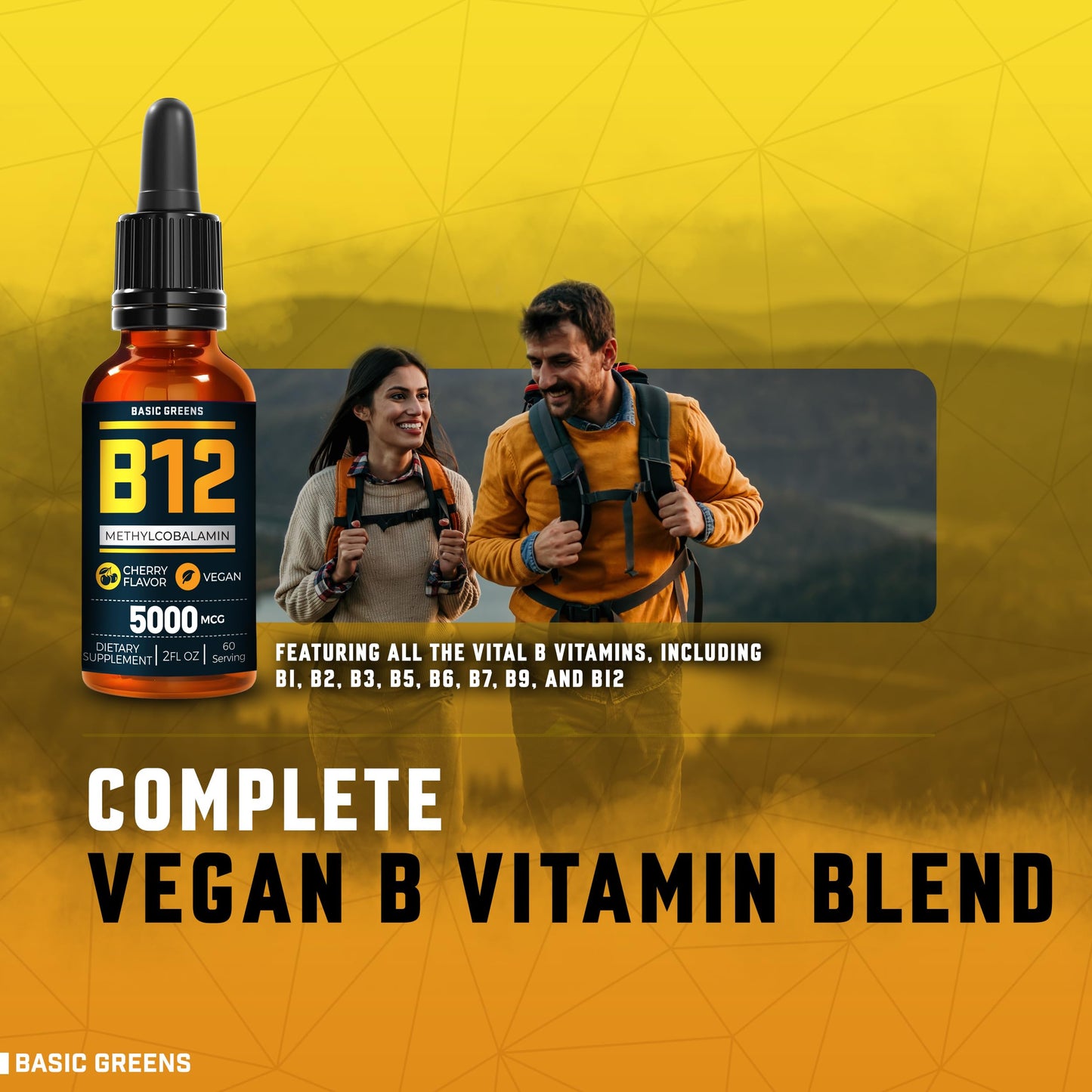 Vitamina b12 líquida sublingual sabor cereza para veganos