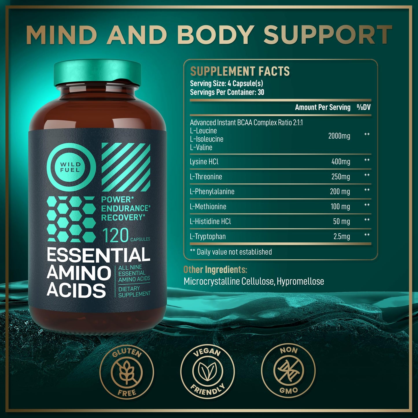 Vitamina B12 líquida vegana WILD FUEL con gotas sublinguales