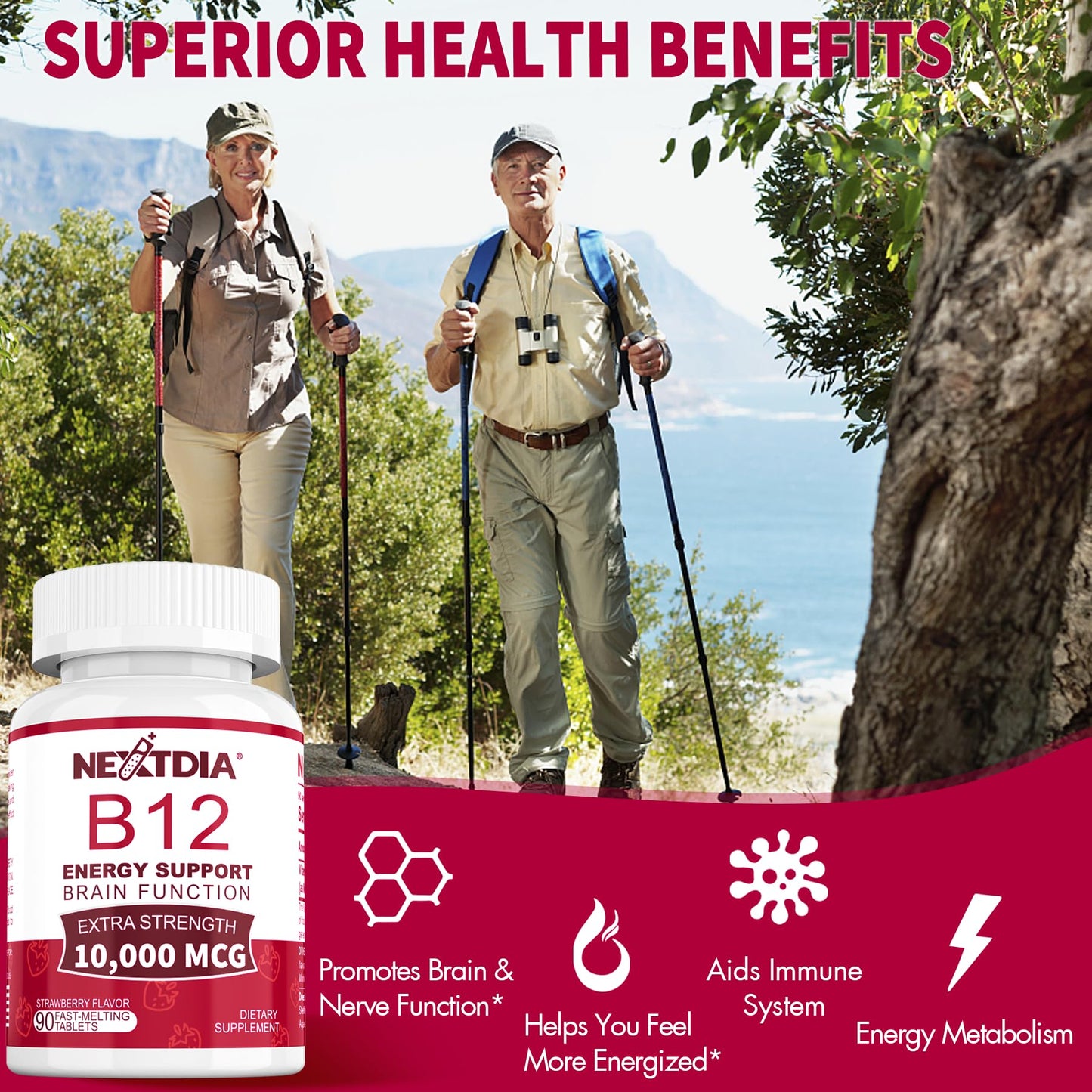 Vitamina B12 metilcobalamina 10000 mcg Nextdia
