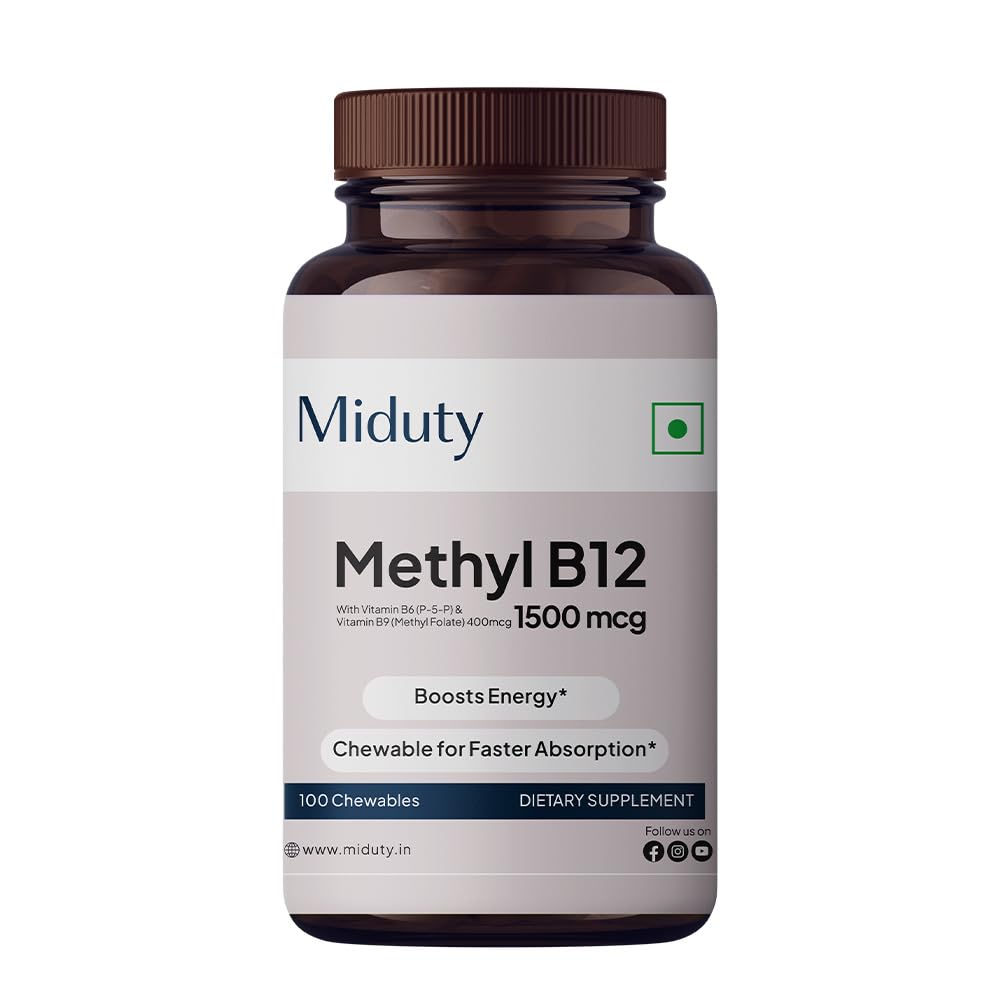 Frasco de vitamina b12 metilcobalamina masticable Miduty
