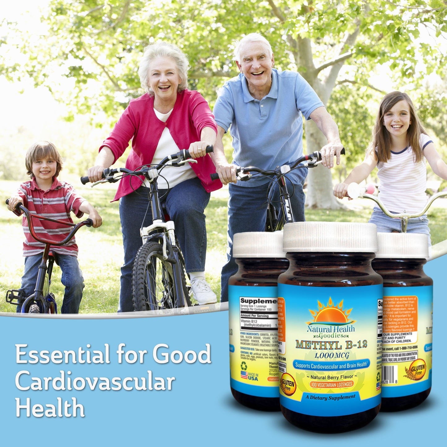 Vitamina B12 Natural Health Goodies para apoyo metabólico y energético
