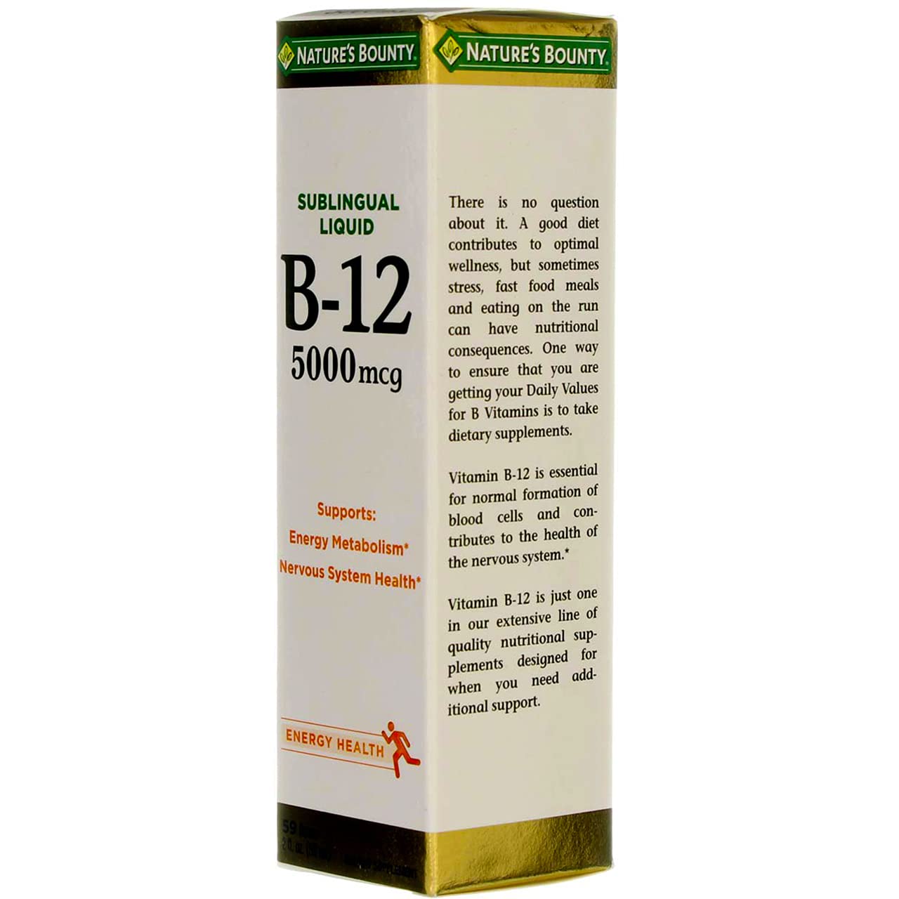Vitamina B-12 Nature's Bounty energía y nervios