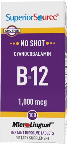 Vitamina b12 sublingual superior source 100 tabletas rosadas