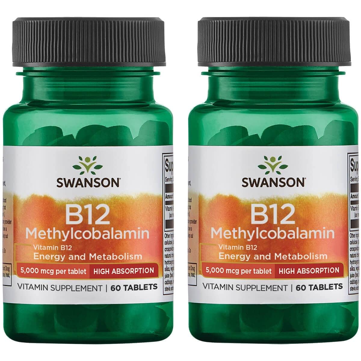 Vitamina B-12 Swanson metilcobalamina 60 tabletas paquete 1
