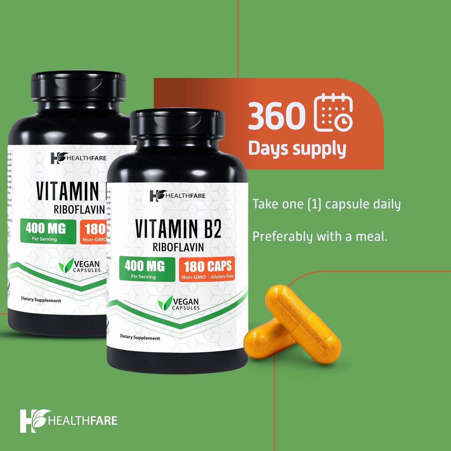 Vitamina B2 cápsulas vegetales Healthfare