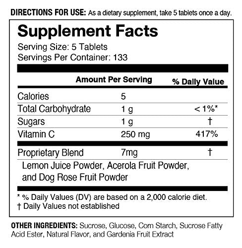 Vitamina C masticable Umeken para soporte inmunológico diario