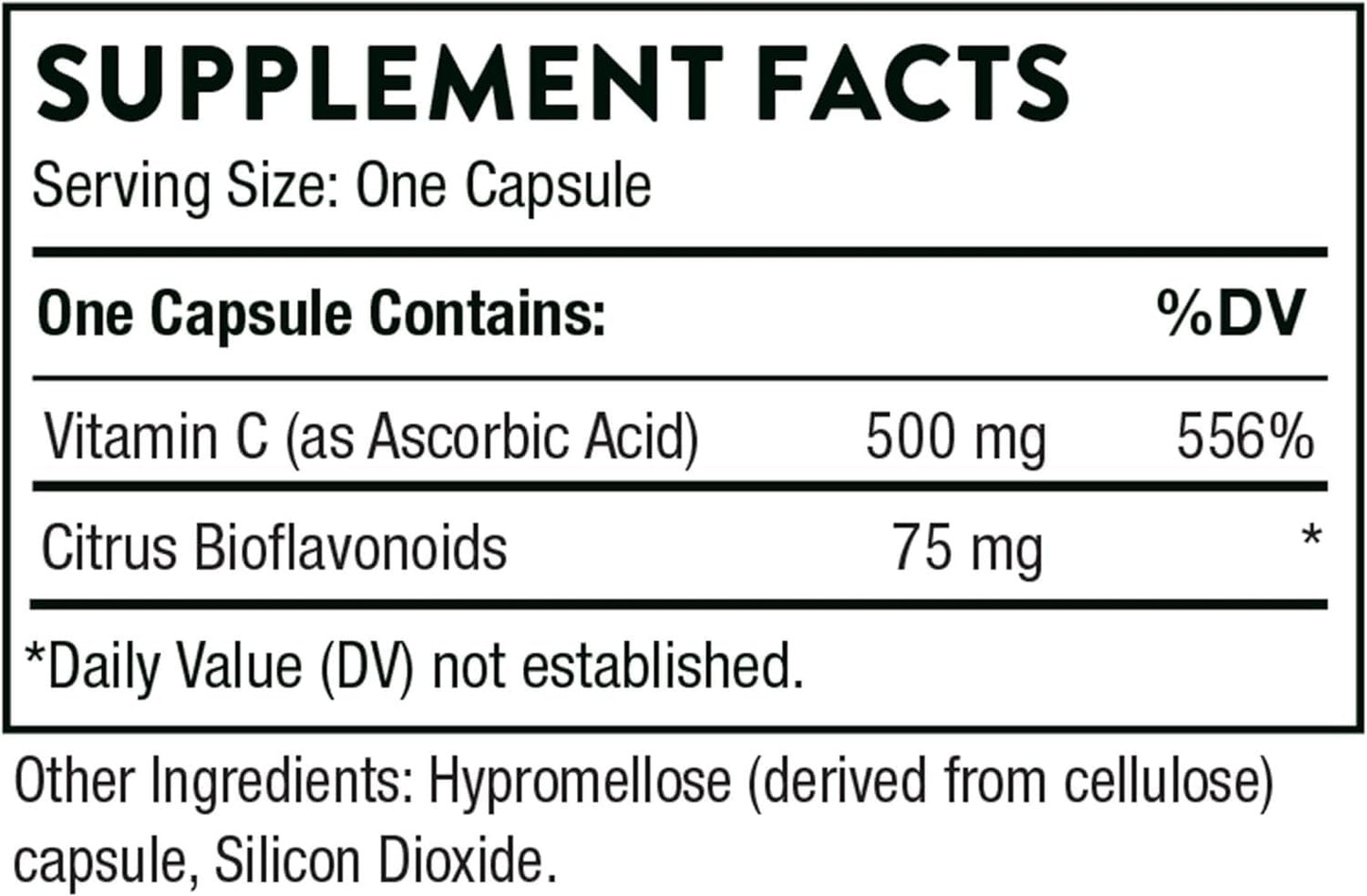 Botella vitamina C de Thorne con flavonoides cítricos