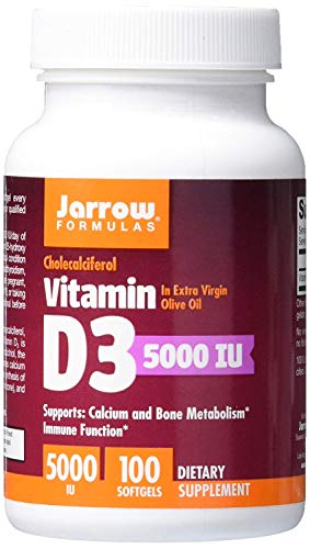Vitamina D3 Jarrow Formulas soporte óseo e inmunológico 5000 IU