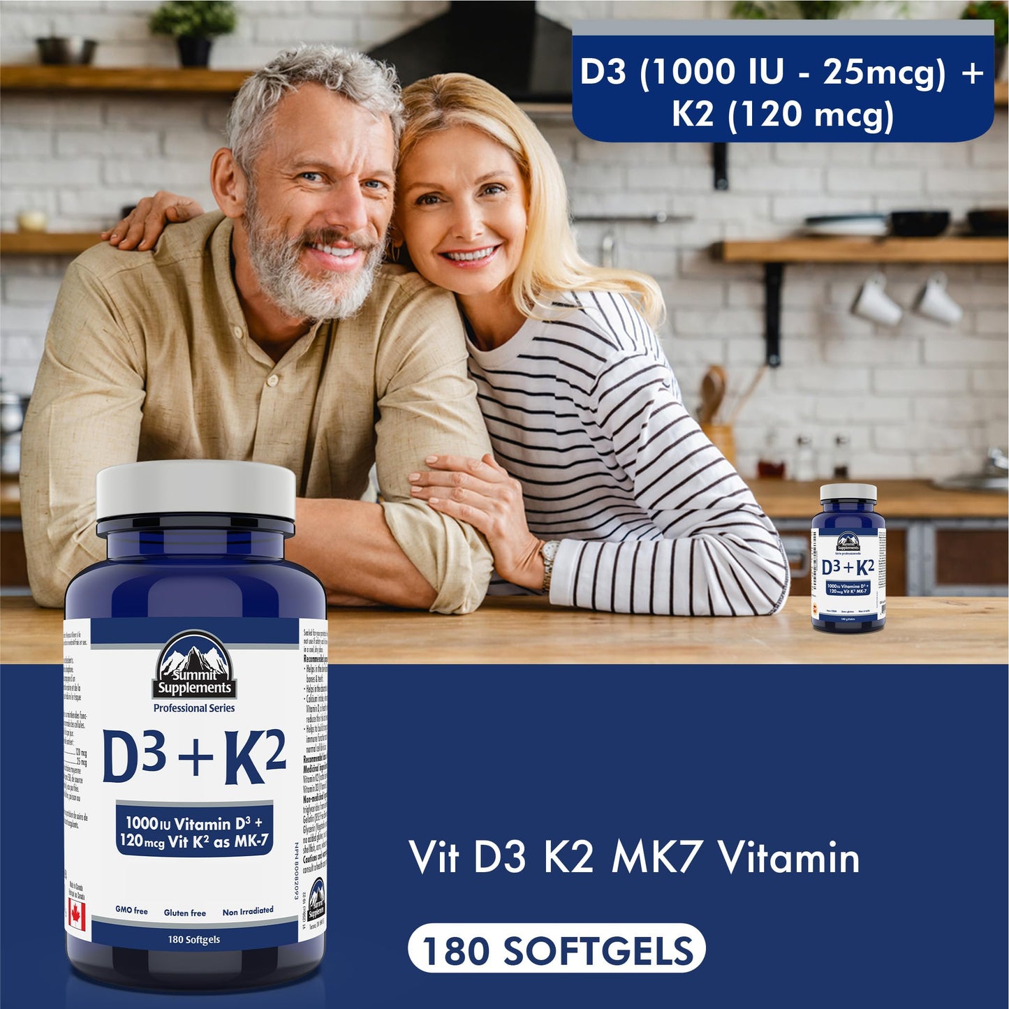 Vitamina D3 K2 para huesos y dientes saludables