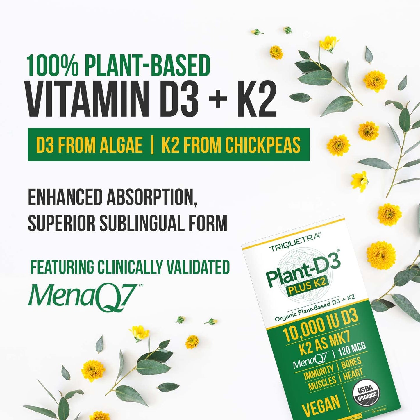 Vitamina D3 orgánica derivada de algas