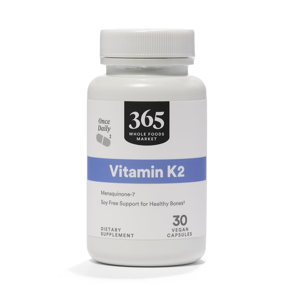 Vitamina K2 Whole Foods Market, frasco 30 cápsulas.