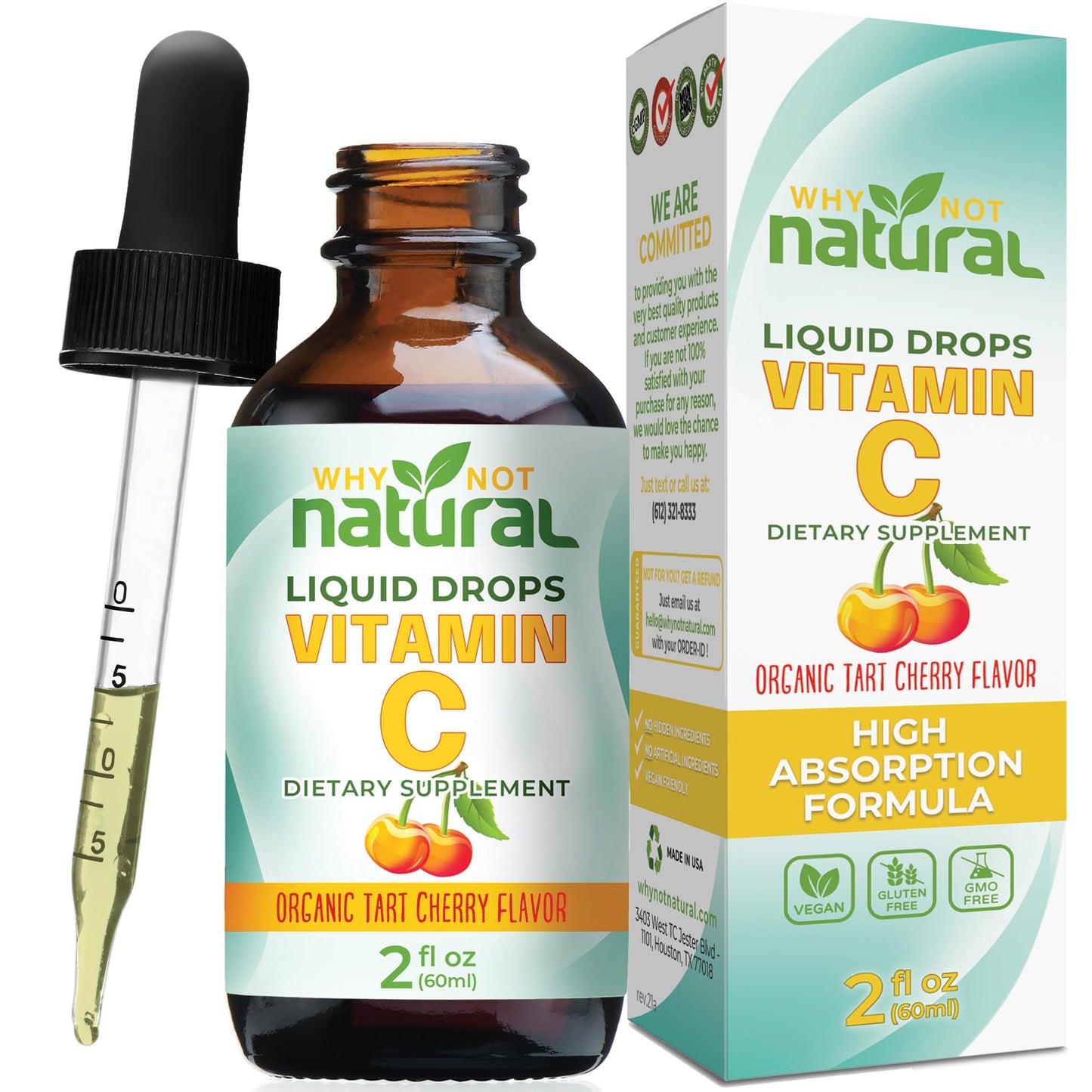 Vitamina líquida C y B12 con sabor a cereza