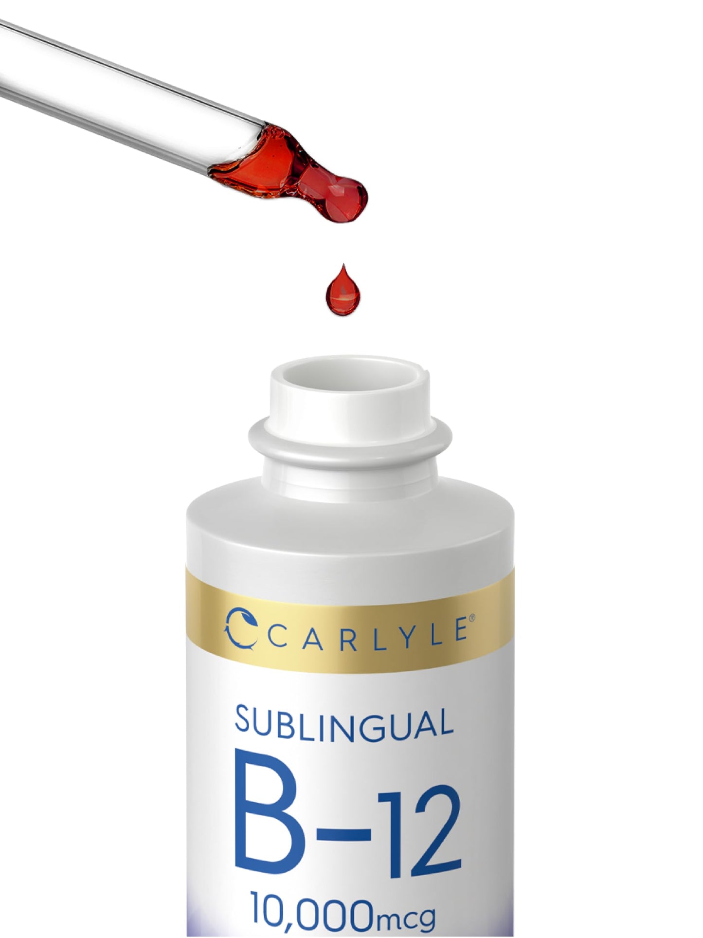 Vitaminas B12 líquidas premium Carlyle fórmula sublingual 10000mcg