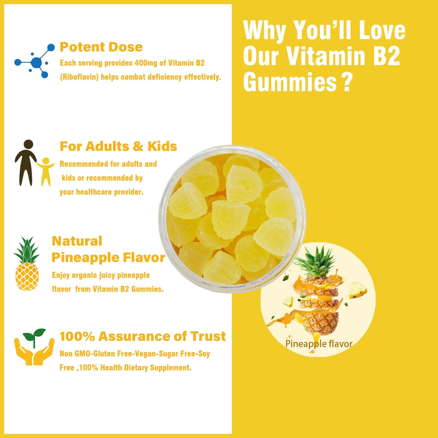 Vitaminas b2 riboflavina sin gluten ni soya ni azúcar